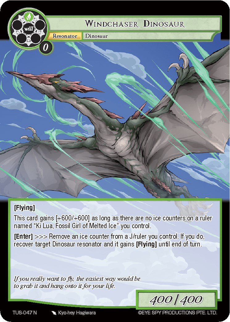 Windchaser Dinosaur (TUS-047 N) [The Underworld of Secrets] | Jomio and Rueliete's Cards and Comics