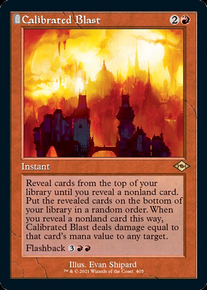 Calibrated Blast (Retro Foil Etched) [Modern Horizons 2] | Jomio and Rueliete's Cards and Comics