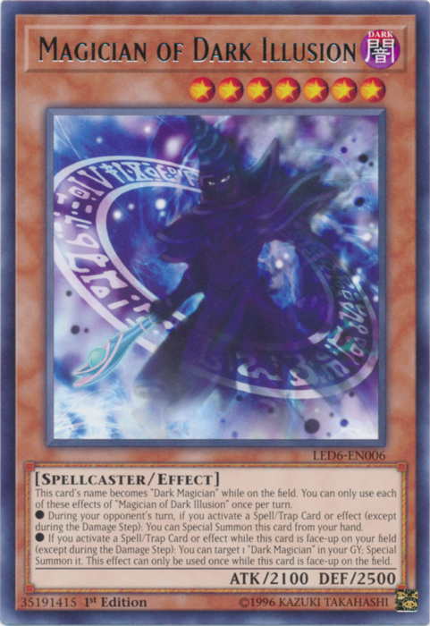 Magician of Dark Illusion [LED6-EN006] Rare | Jomio and Rueliete's Cards and Comics