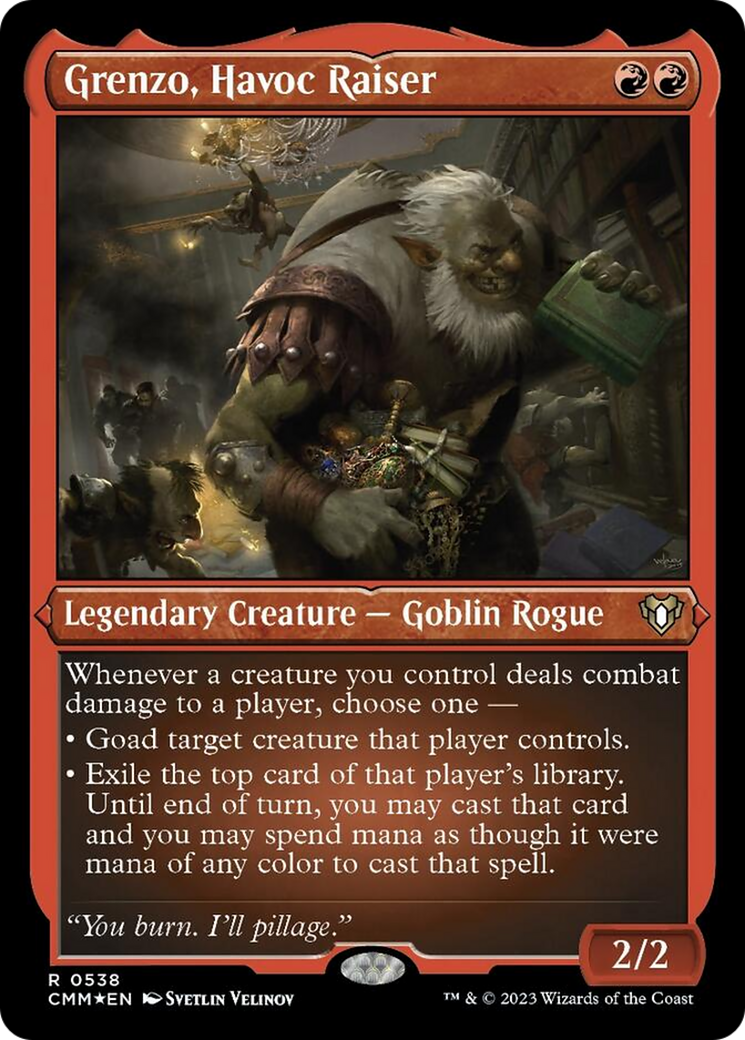 Grenzo, Havoc Raiser (Foil Etched) [Commander Masters] | Jomio and Rueliete's Cards and Comics