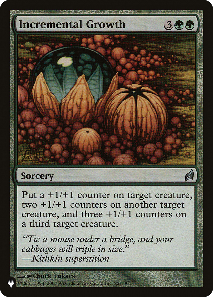 Incremental Growth [The List] | Jomio and Rueliete's Cards and Comics