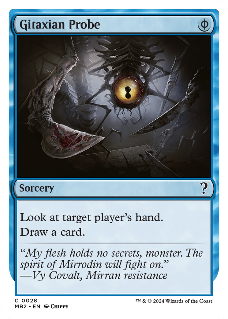 Gitaxian Probe (White Border) [Mystery Booster 2] | Jomio and Rueliete's Cards and Comics