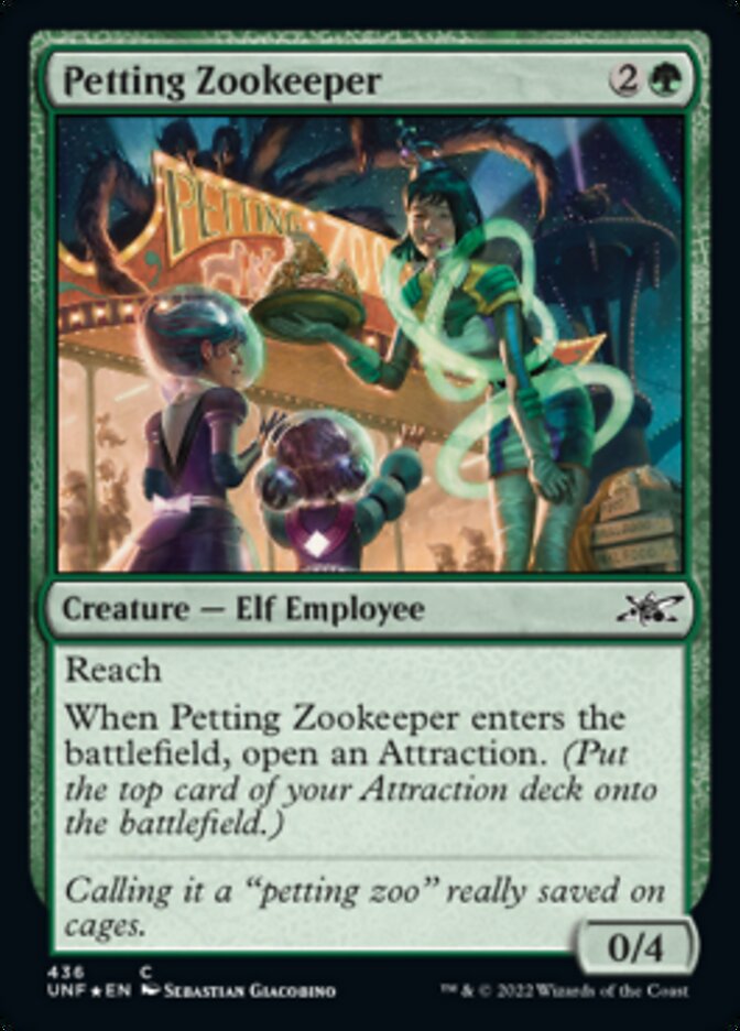 Petting Zookeeper (Galaxy Foil) [Unfinity] | Jomio and Rueliete's Cards and Comics