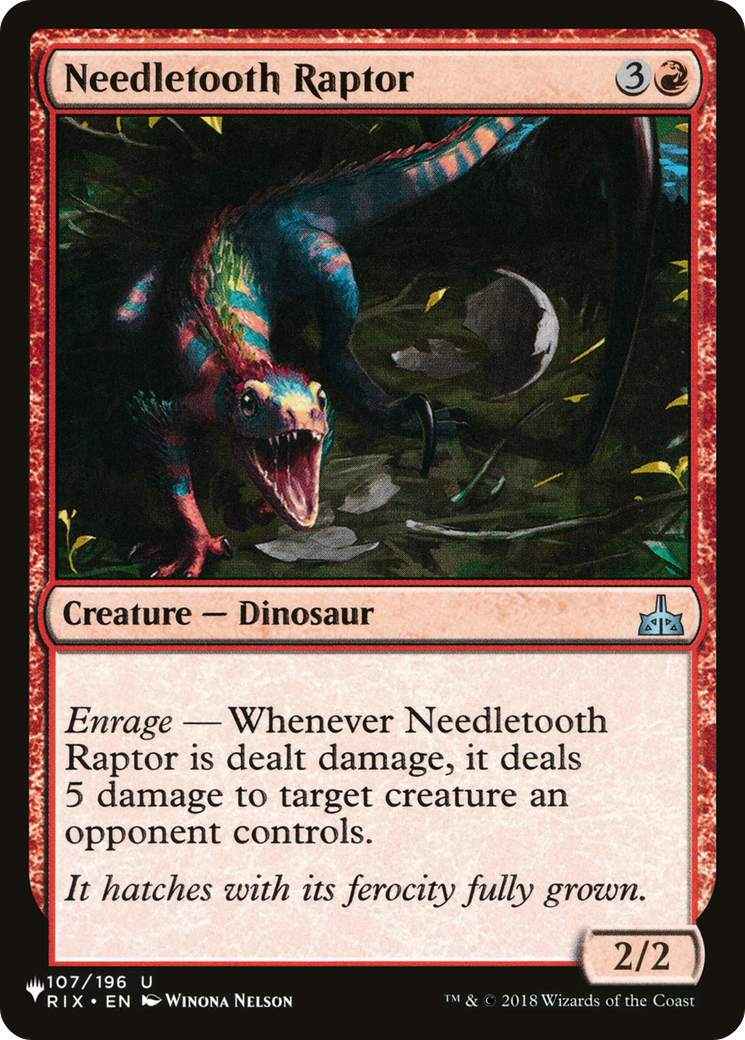 Needletooth Raptor [The List] | Jomio and Rueliete's Cards and Comics