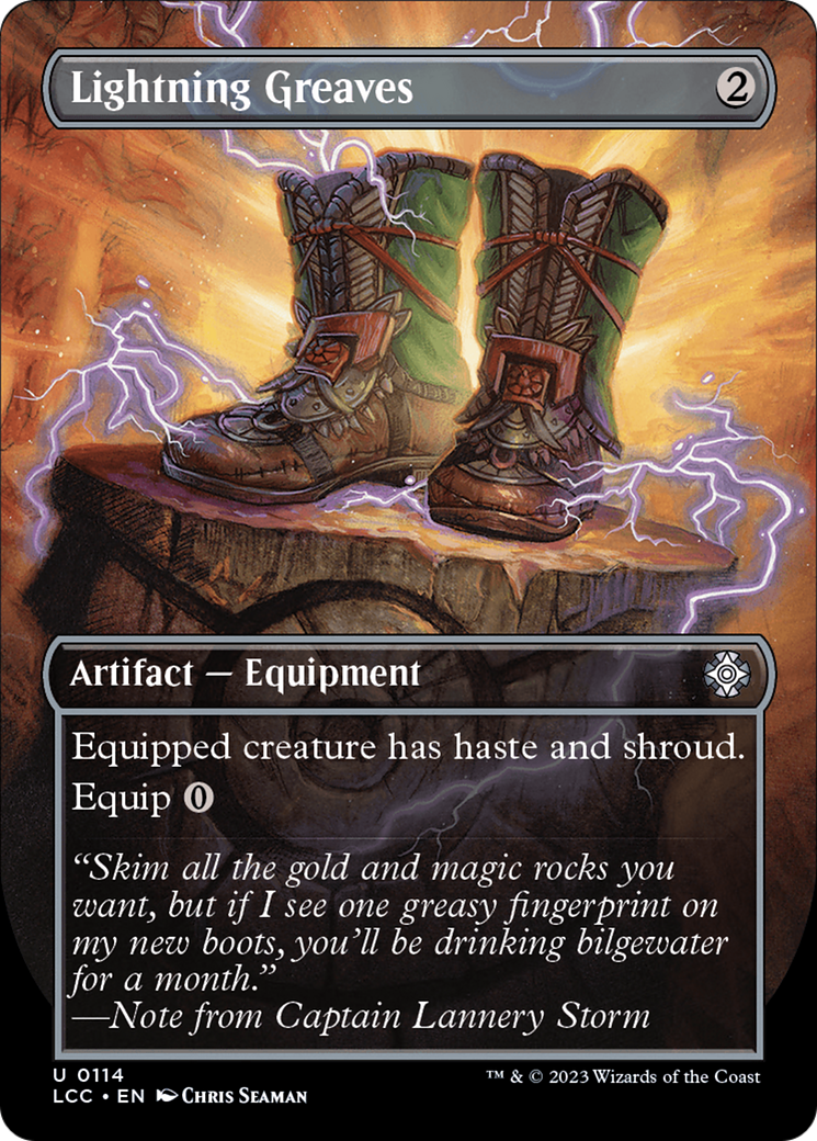 Lightning Greaves (Borderless) [The Lost Caverns of Ixalan Commander] | Jomio and Rueliete's Cards and Comics