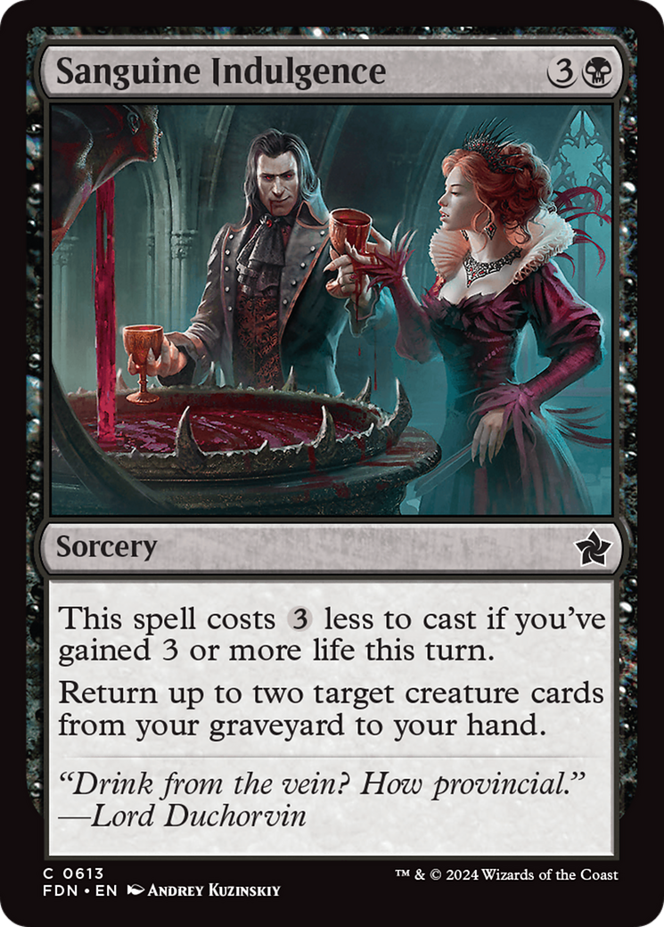 Sanguine Indulgence [Foundations] | Jomio and Rueliete's Cards and Comics