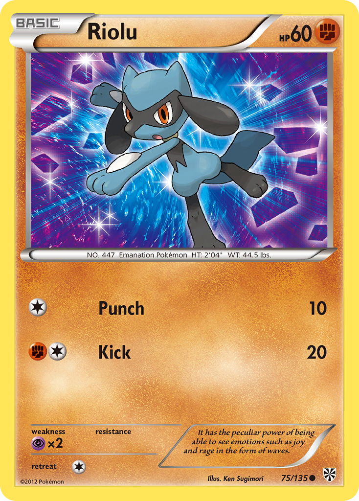 Riolu (75/135) [Black & White: Plasma Storm] | Jomio and Rueliete's Cards and Comics