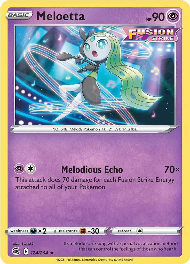 Meloetta (124/264) [Sword & Shield: Fusion Strike] | Jomio and Rueliete's Cards and Comics