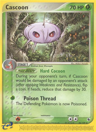 Cascoon (26/109) [EX: Ruby & Sapphire] | Jomio and Rueliete's Cards and Comics