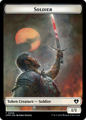 Copy (54) // Human Soldier Double-Sided Token [Commander Masters Tokens] | Jomio and Rueliete's Cards and Comics