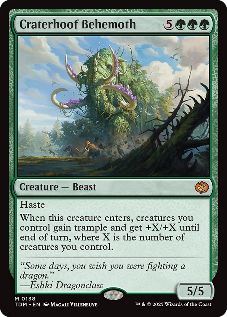 Craterhoof Behemoth [Tarkir: Dragonstorm] | Jomio and Rueliete's Cards and Comics