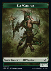 Elf Warrior // Wurm Double-Sided Token [Streets of New Capenna Commander Tokens] | Jomio and Rueliete's Cards and Comics