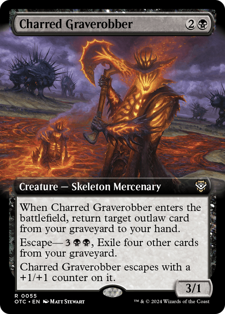 Charred Graverobber (Extended Art) [Outlaws of Thunder Junction Commander] | Jomio and Rueliete's Cards and Comics