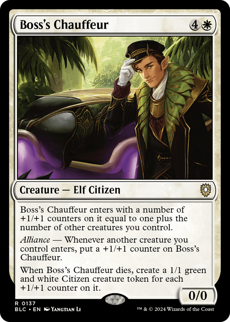 Boss's Chauffeur [Bloomburrow Commander] | Jomio and Rueliete's Cards and Comics