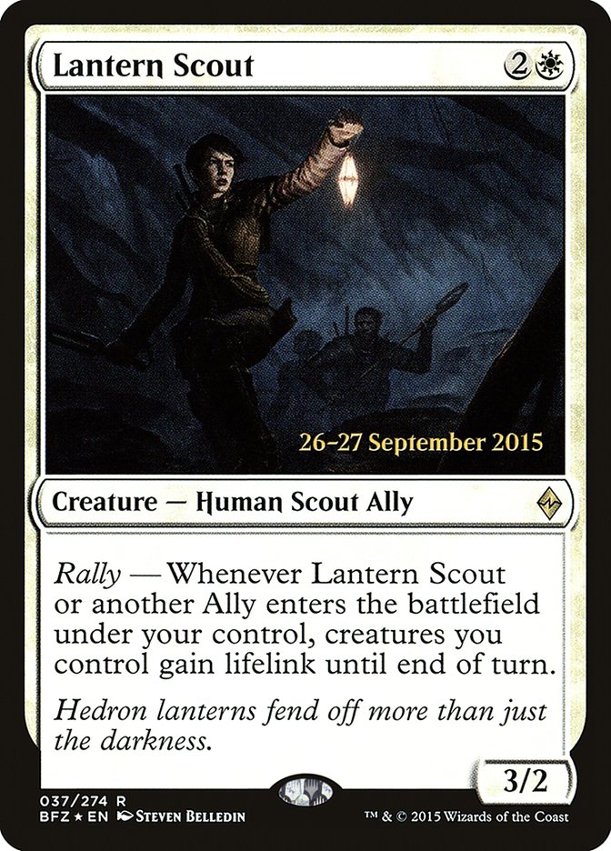 Lantern Scout [Battle for Zendikar Prerelease Promos] | Jomio and Rueliete's Cards and Comics