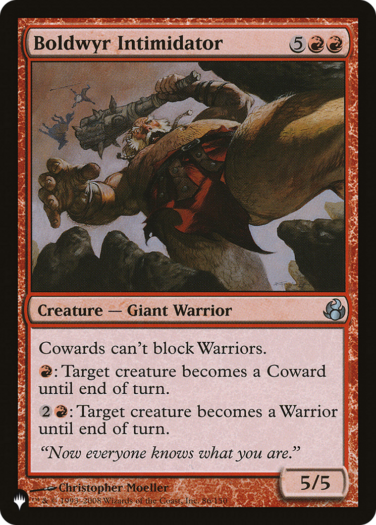 Boldwyr Intimidator [The List] | Jomio and Rueliete's Cards and Comics