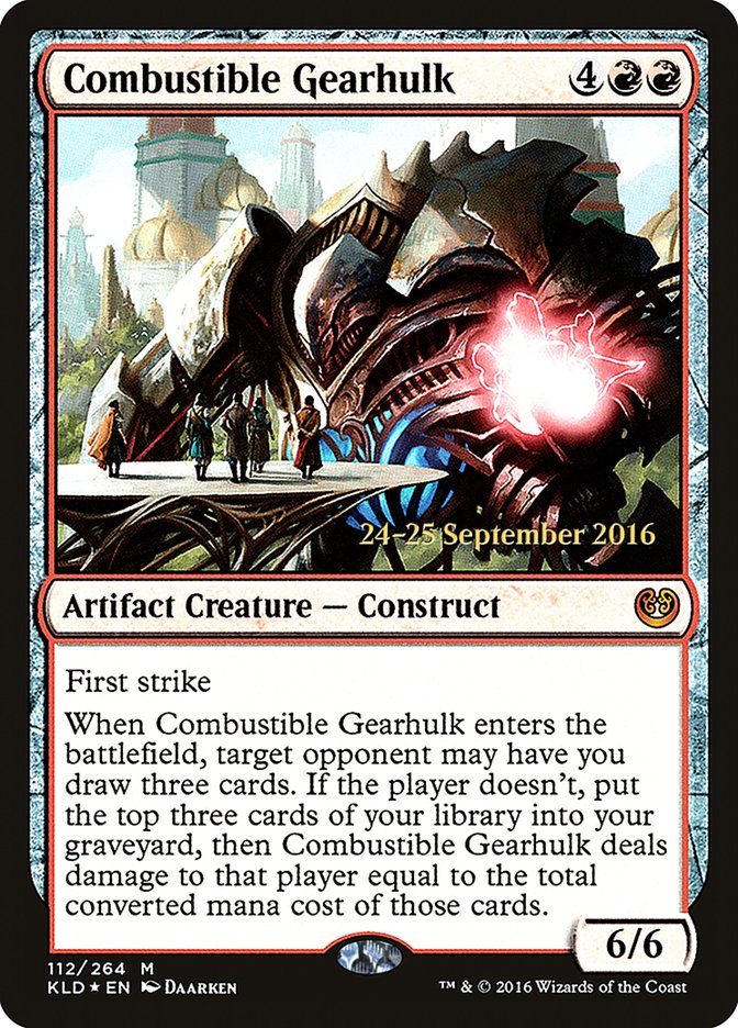 Combustible Gearhulk [Kaladesh Prerelease Promos] | Jomio and Rueliete's Cards and Comics
