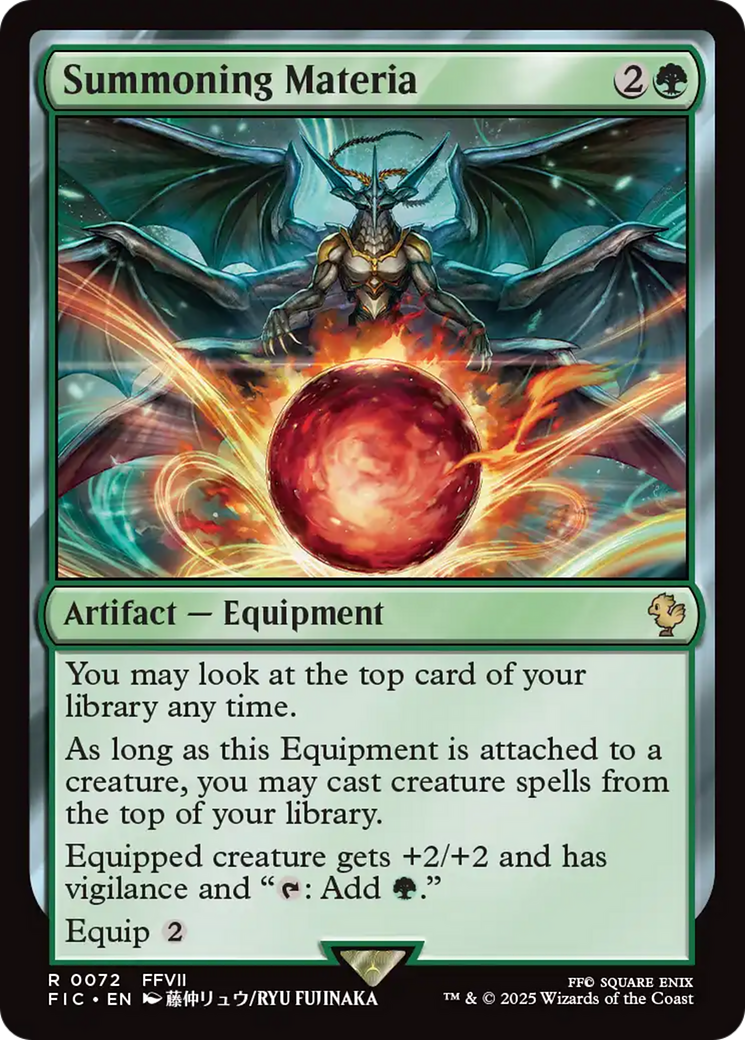 Summoning Materia [FINAL FANTASY Commander] | Jomio and Rueliete's Cards and Comics