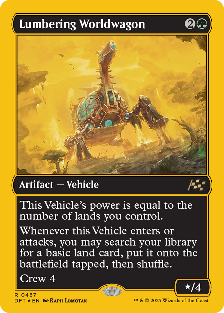 Lumbering Worldwagon (First-Place Foil) [Aetherdrift] | Jomio and Rueliete's Cards and Comics
