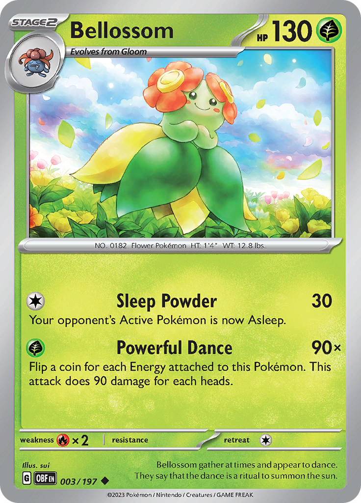 Bellossom (003/197) [Scarlet & Violet: Obsidian Flames] | Jomio and Rueliete's Cards and Comics