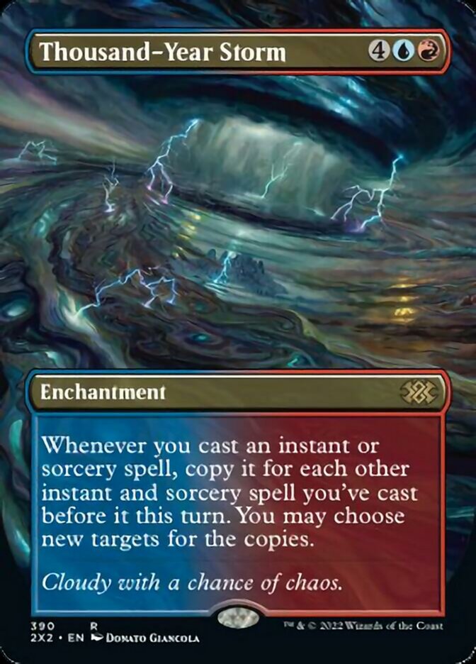 Thousand-Year Storm (Borderless Alternate Art) [Double Masters 2022] | Jomio and Rueliete's Cards and Comics