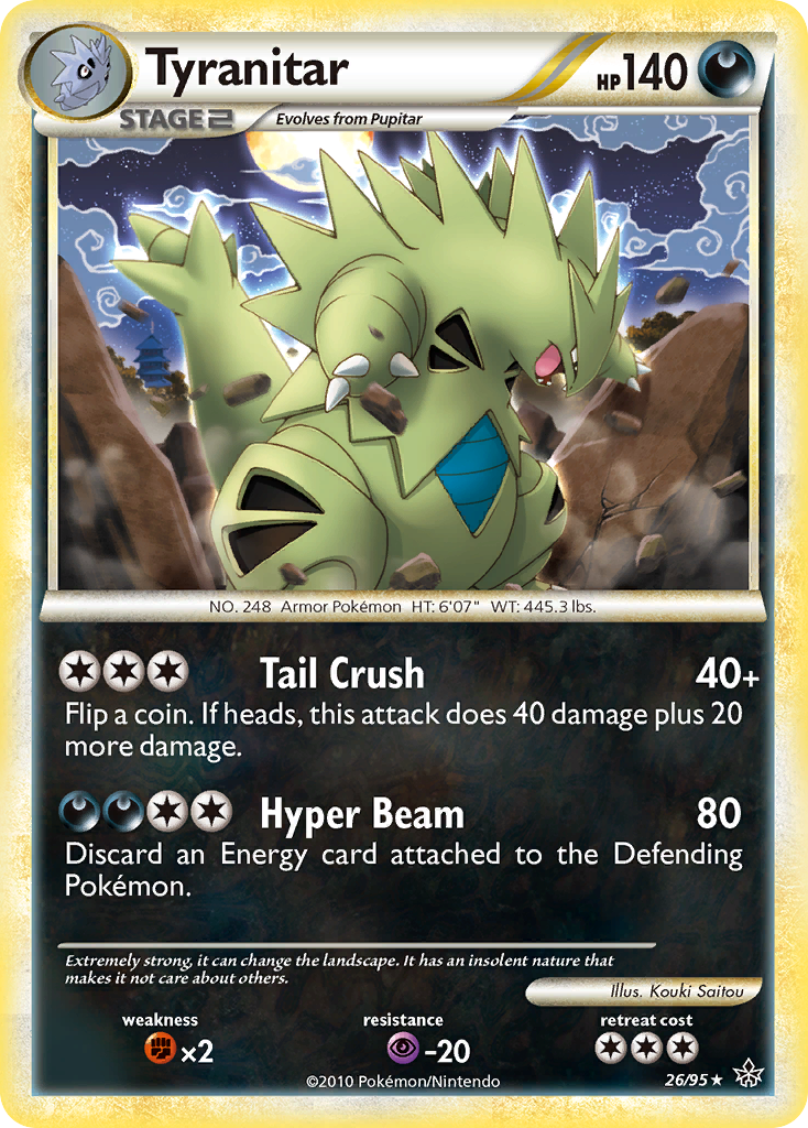 Tyranitar (26/95) [HeartGold & SoulSilver: Unleashed] | Jomio and Rueliete's Cards and Comics