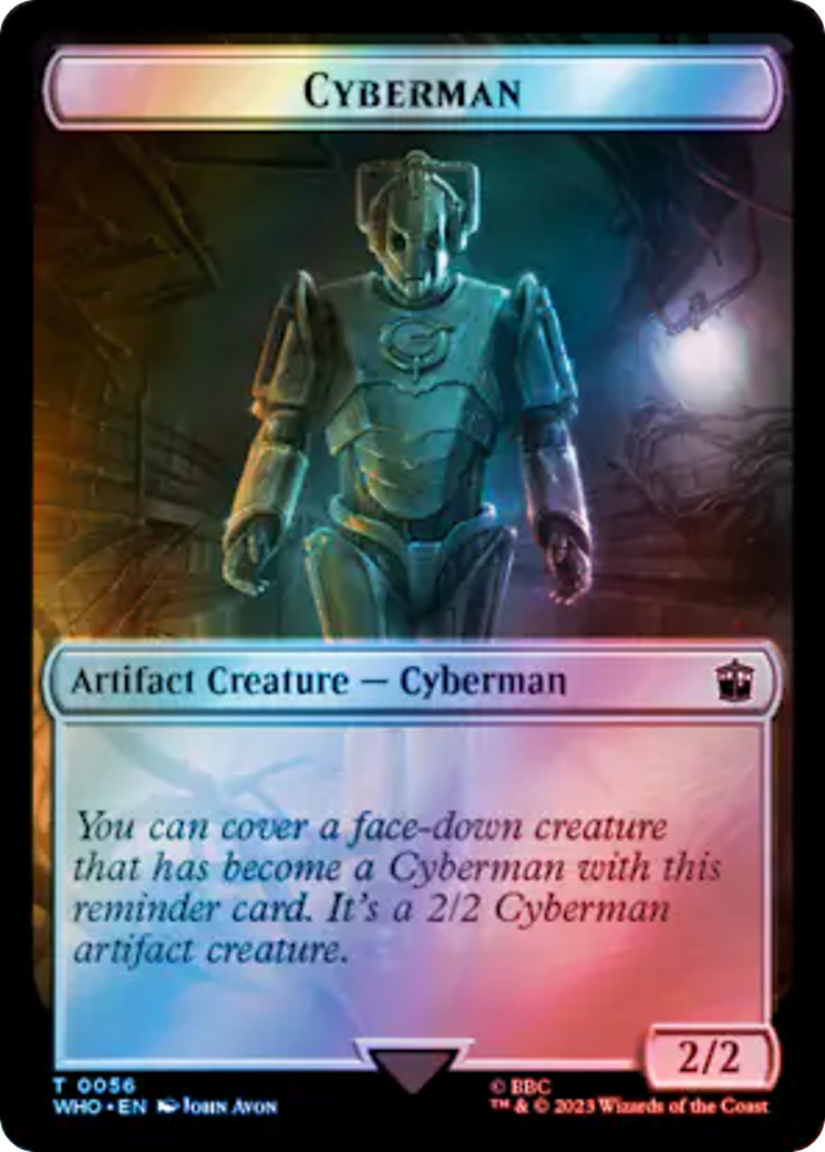 Alien Rhino // Cyberman Double-Sided Token (Surge Foil) [Doctor Who Tokens] | Jomio and Rueliete's Cards and Comics