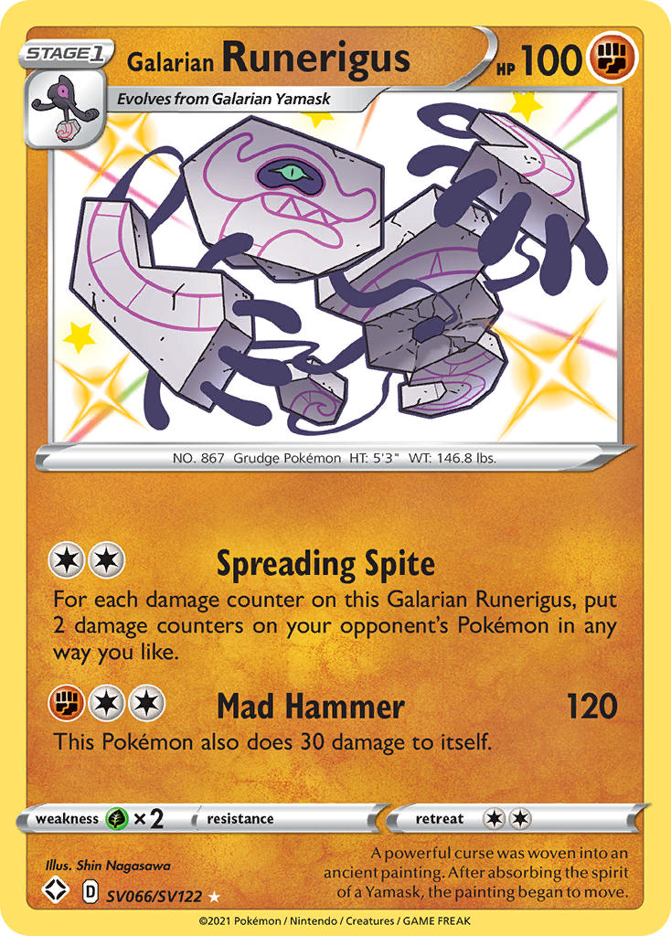 Galarian Runerigus (SV066/SV122) [Sword & Shield: Shining Fates] | Jomio and Rueliete's Cards and Comics