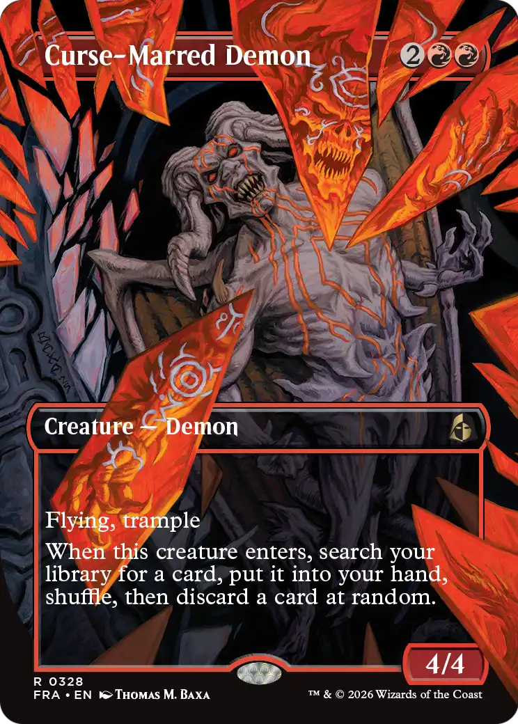 Curse-Marred Demon (Borderless) [Reality Fracture] | Jomio and Rueliete's Cards and Comics