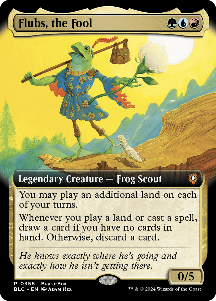 Flubs, the Fool (Buy-A-Box) (Extended Art) [Bloomburrow Promos] | Jomio and Rueliete's Cards and Comics