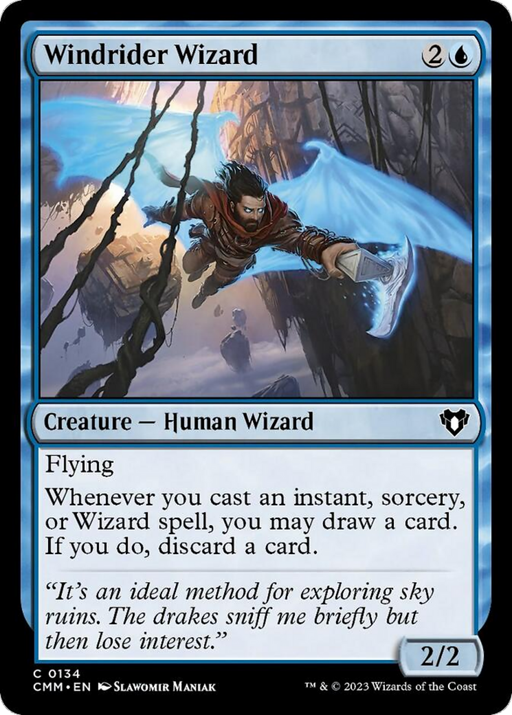 Windrider Wizard [Commander Masters] | Jomio and Rueliete's Cards and Comics