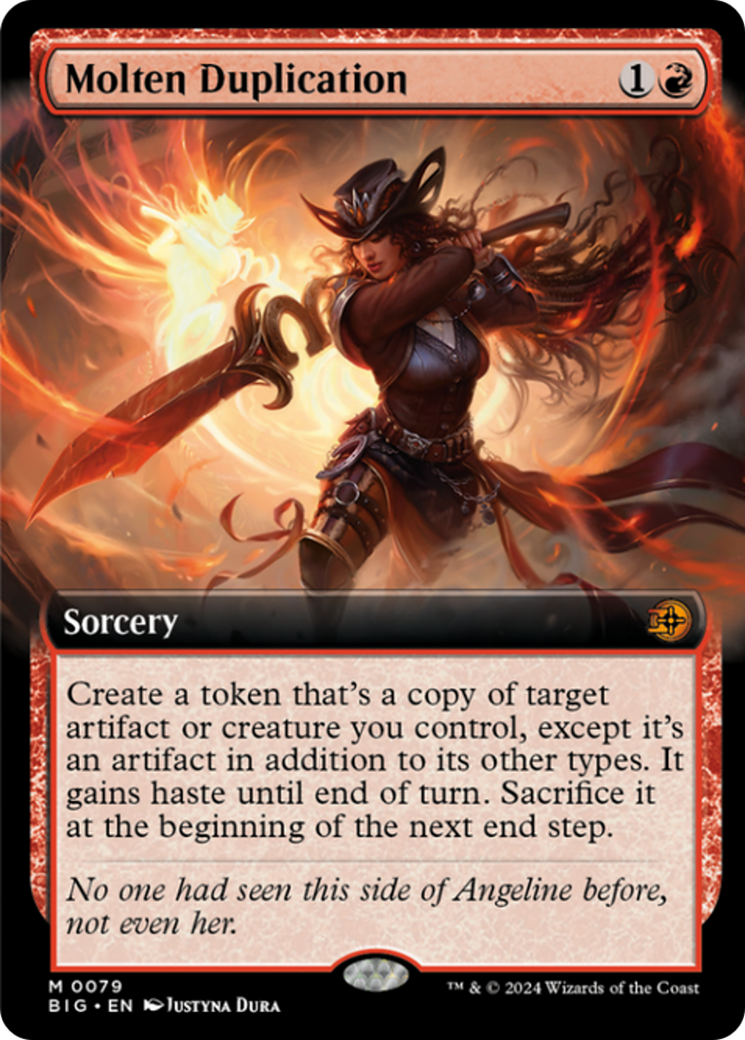 Molten Duplication (Extended Art) [Outlaws of Thunder Junction: The Big Score] | Jomio and Rueliete's Cards and Comics