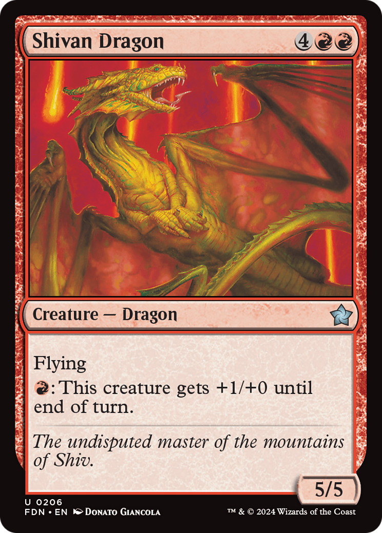 Shivan Dragon [Foundations] | Jomio and Rueliete's Cards and Comics