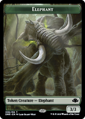 Elephant // Marit Lage Double-Sided Token [Dominaria Remastered Tokens] | Jomio and Rueliete's Cards and Comics