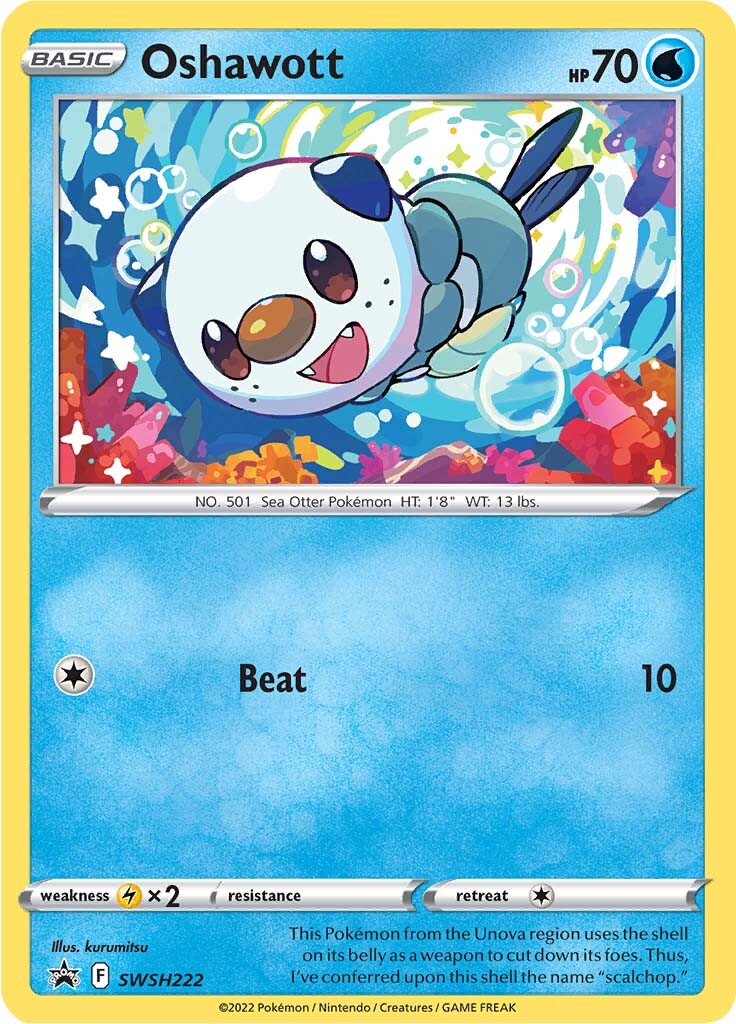 Oshawott (SWSH222) [Sword & Shield: Black Star Promos] | Jomio and Rueliete's Cards and Comics