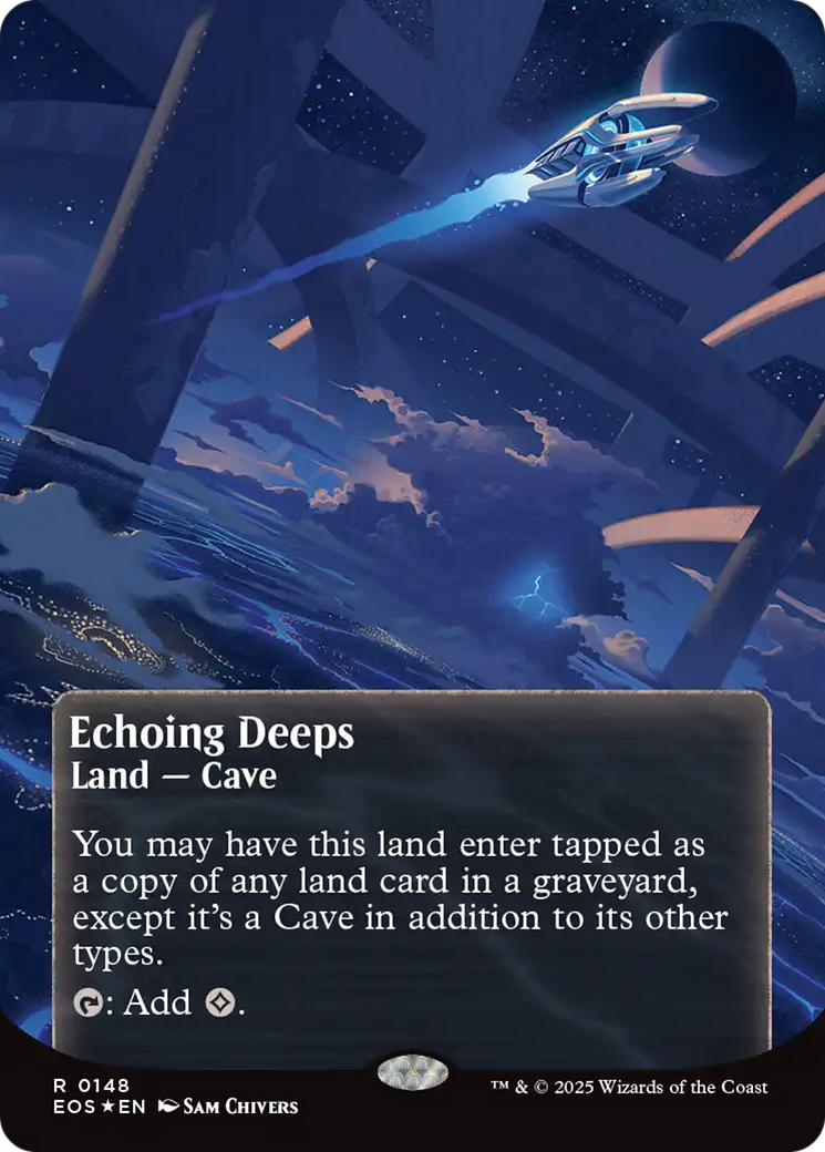 Echoing Deeps (0148) (Borderless) (Galaxy Foil) [Edge of Eternities: Stellar Sights] | Jomio and Rueliete's Cards and Comics