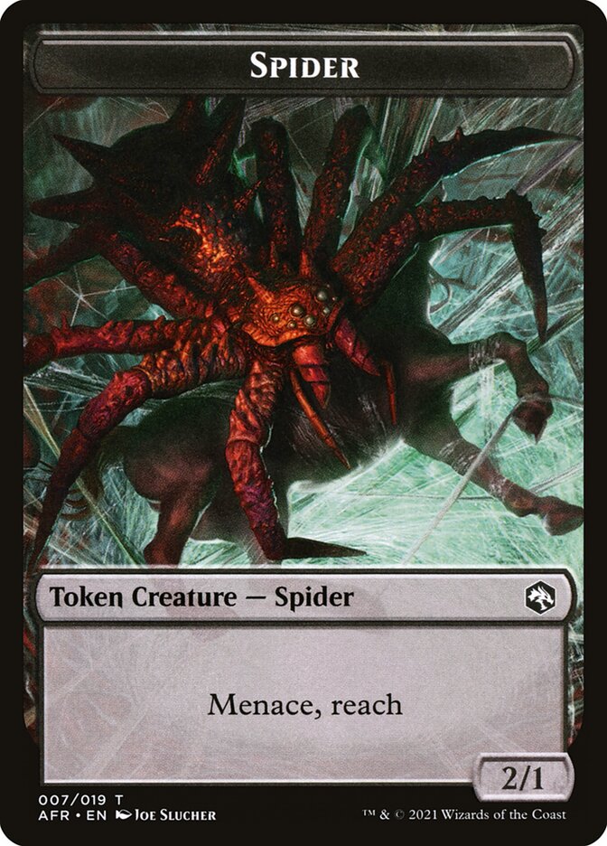 Spider // Lolth, Spider Queen Emblem Double-Sided Token [Dungeons & Dragons: Adventures in the Forgotten Realms Tokens] | Jomio and Rueliete's Cards and Comics