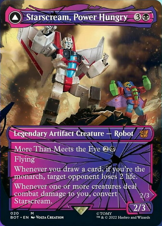 Starscream, Power Hungry // Starscream, Seeker Leader (Shattered Glass) [Transformers] | Jomio and Rueliete's Cards and Comics