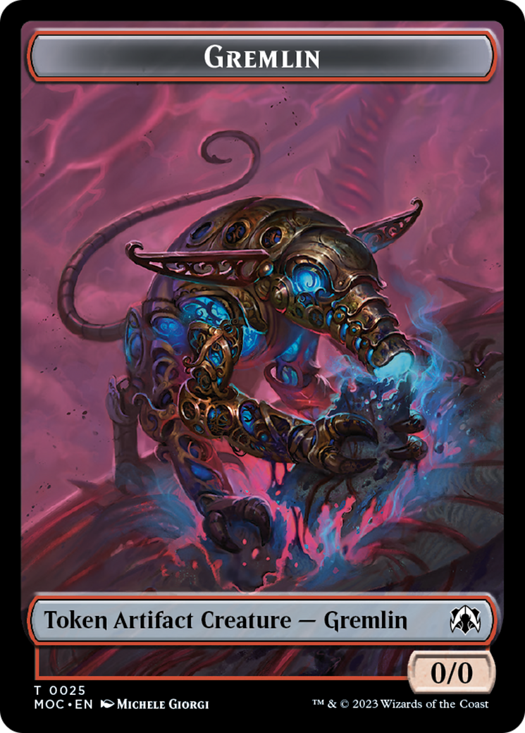 Treasure // Gremlin Double-Sided Token [March of the Machine Commander Tokens] | Jomio and Rueliete's Cards and Comics