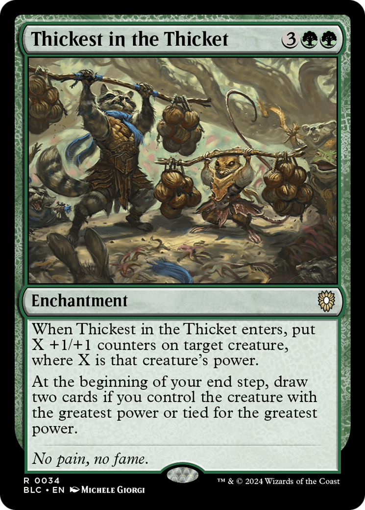 Thickest in the Thicket [Bloomburrow Commander] | Jomio and Rueliete's Cards and Comics