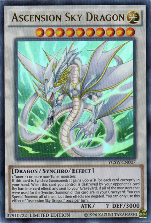 Ascension Sky Dragon [YCSW-EN007] Ultra Rare | Jomio and Rueliete's Cards and Comics