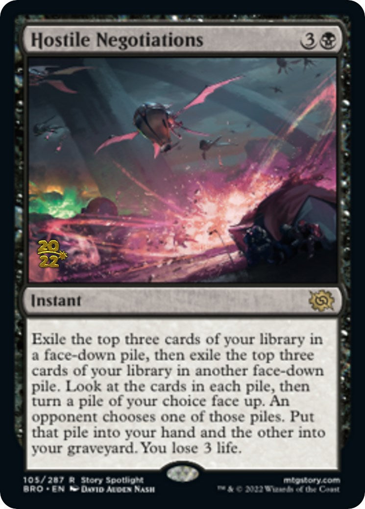 Hostile Negotiations [The Brothers' War Prerelease Promos] | Jomio and Rueliete's Cards and Comics
