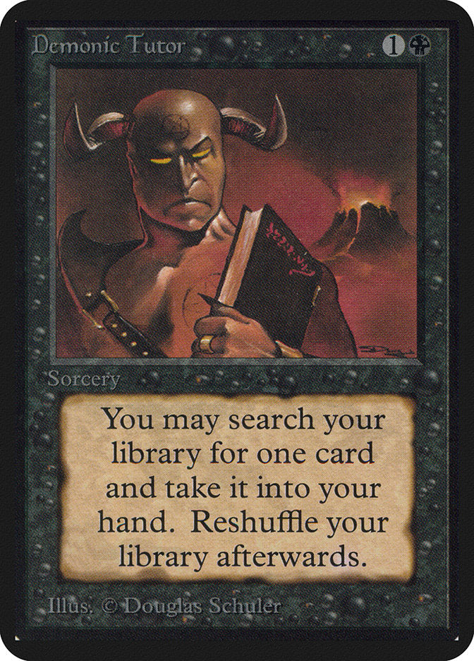 Demonic Tutor [Alpha Edition] | Jomio and Rueliete's Cards and Comics