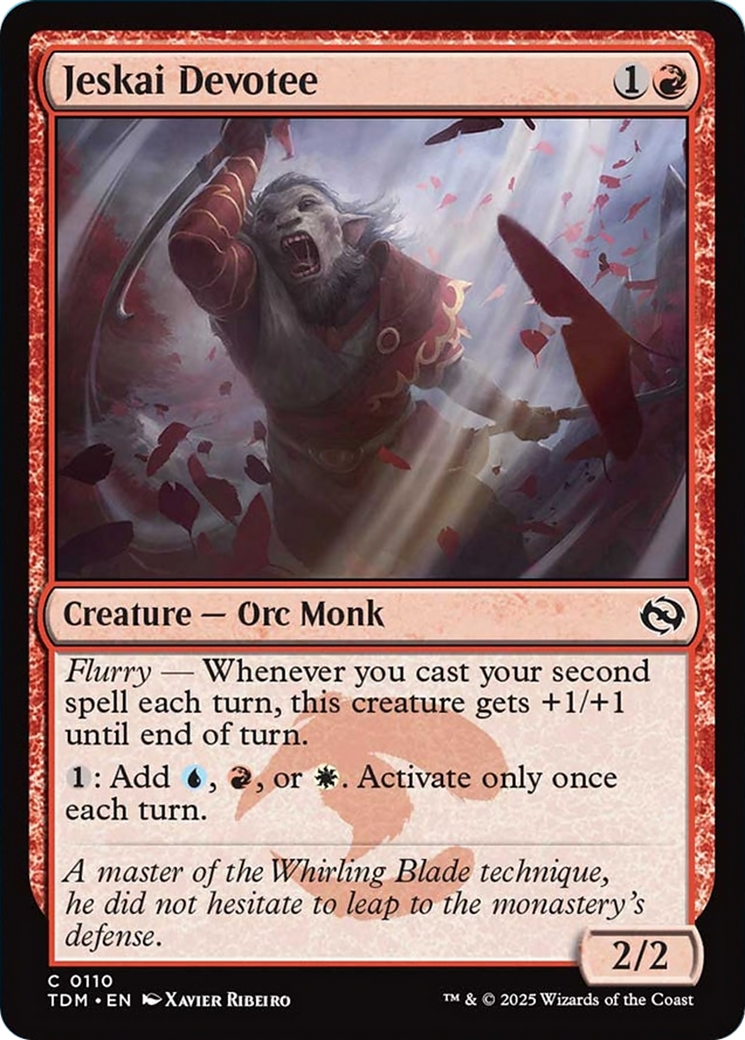 Jeskai Devotee [Tarkir: Dragonstorm] | Jomio and Rueliete's Cards and Comics