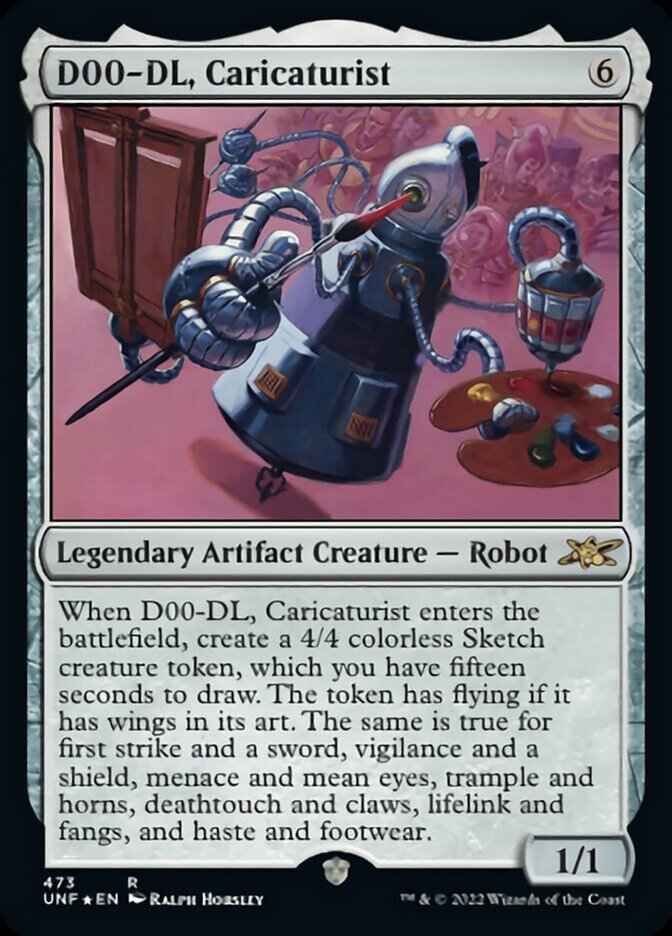 D00-DL, Caricaturist (Galaxy Foil) [Unfinity] | Jomio and Rueliete's Cards and Comics