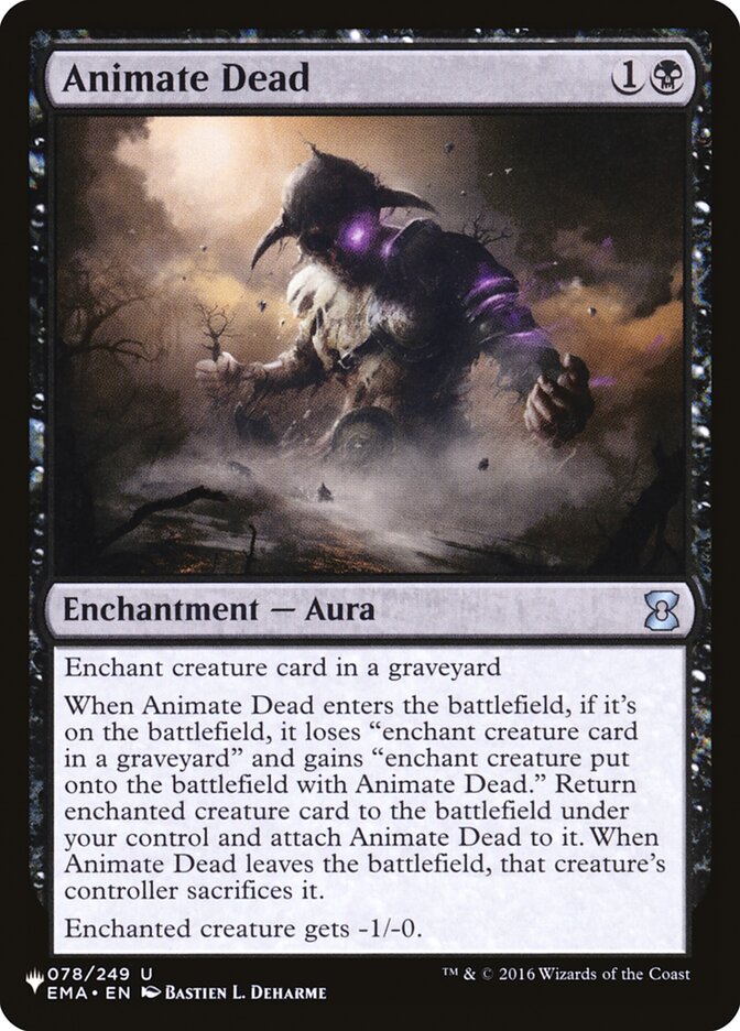Animate Dead [The List] | Jomio and Rueliete's Cards and Comics