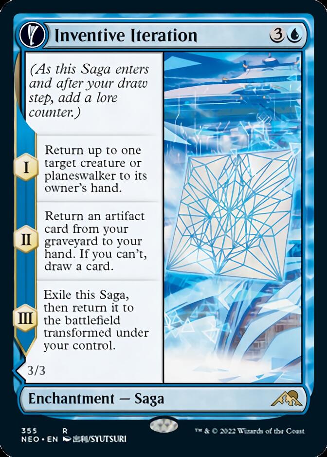 Inventive Iteration // Living Breakthrough (Showcase Soft Glow) [Kamigawa: Neon Dynasty] | Jomio and Rueliete's Cards and Comics