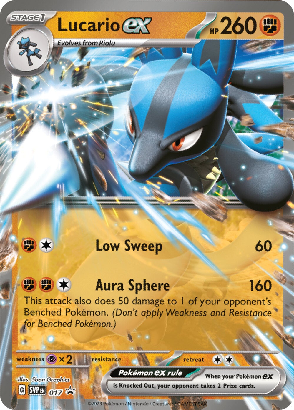 Lucario ex (017) [Scarlet & Violet: Black Star Promos] | Jomio and Rueliete's Cards and Comics