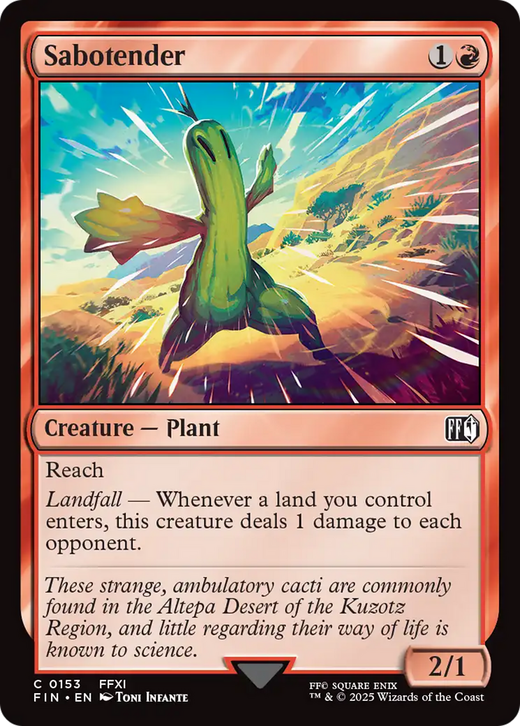 Sabotender [FINAL FANTASY] | Jomio and Rueliete's Cards and Comics
