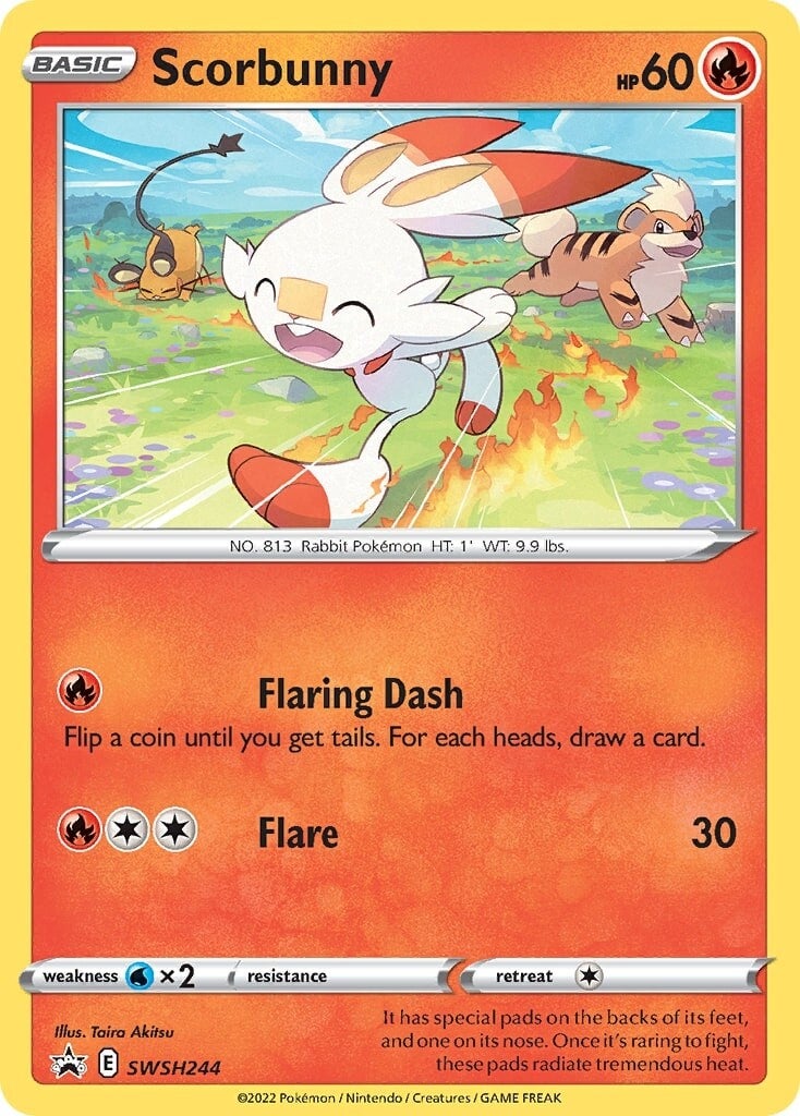 Scorbunny (SWSH244) [Sword & Shield: Black Star Promos] | Jomio and Rueliete's Cards and Comics